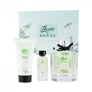 Gucci Flora By Gucci Gracious Tuberose set(50ml+50 b/l+5ml mini)