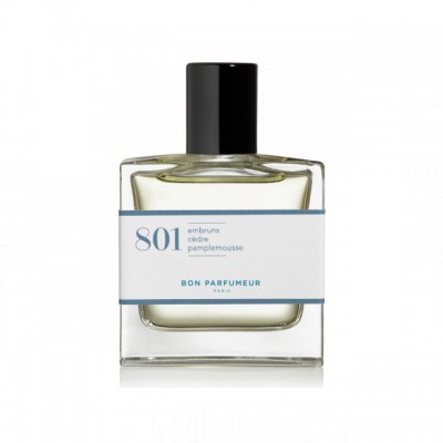 Bon Parfumeur 801 sea spray, cedar, grapefruit