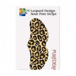 Purederm Очищающие полоски для носа COLOR!SKIN Leopard Design Nose Pore Strips, 2 г