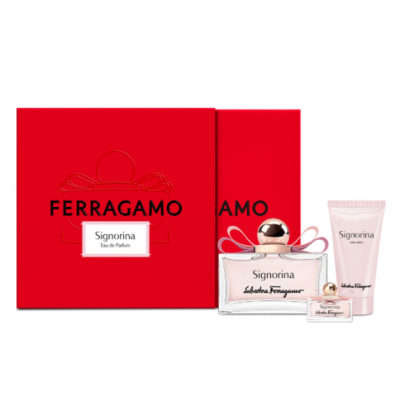 Salvatore Ferragamo Signorina Unica набор(парфюмерная вода 100мл+ парфюмерная вода 5мл+ лосьон для тела 50мл)