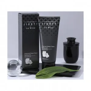 Premium Jigott&La Miso Глубоко очищающий отшелушивающий гель с углем
