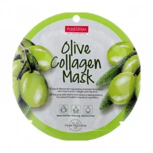 Purederm Тканевая маска для лица Олива и Коллаген Olive Collagen Mask, 18 г