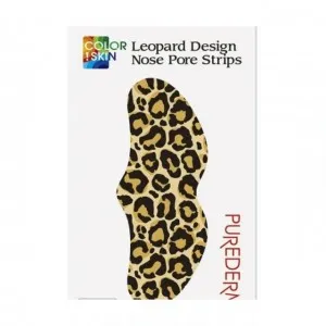 Purederm Очищающие полоски для носа COLOR!SKIN Leopard Design Nose Pore Strips, 2 г